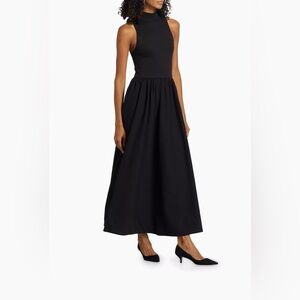 NWT REFORMATION Sai Fit-And-Flare Maxi Dress - Sz Small Black